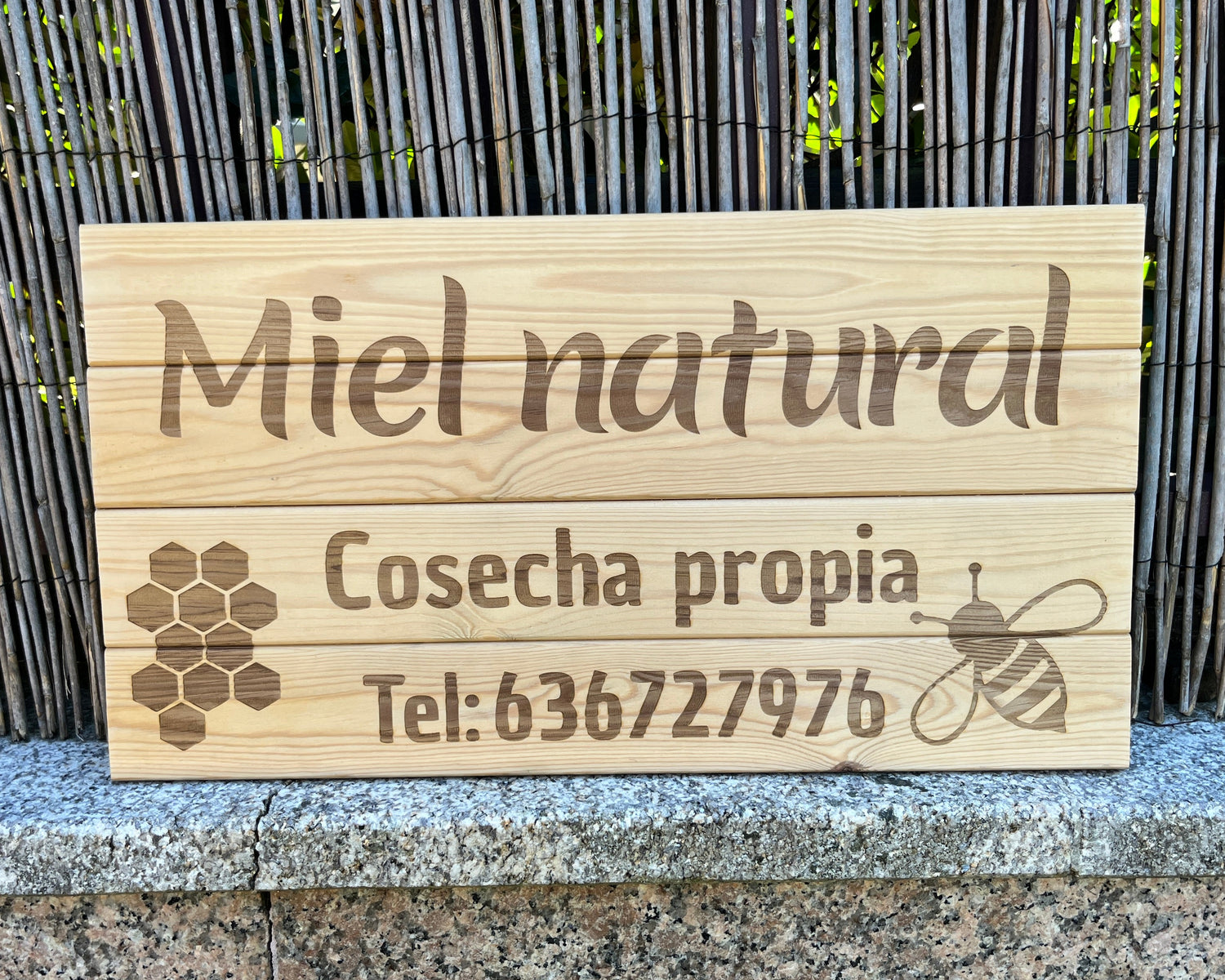 Cartel de madera rustico personalizado