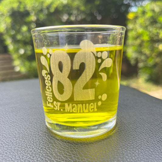 chupitos personalizado con nombres para cumpleaños