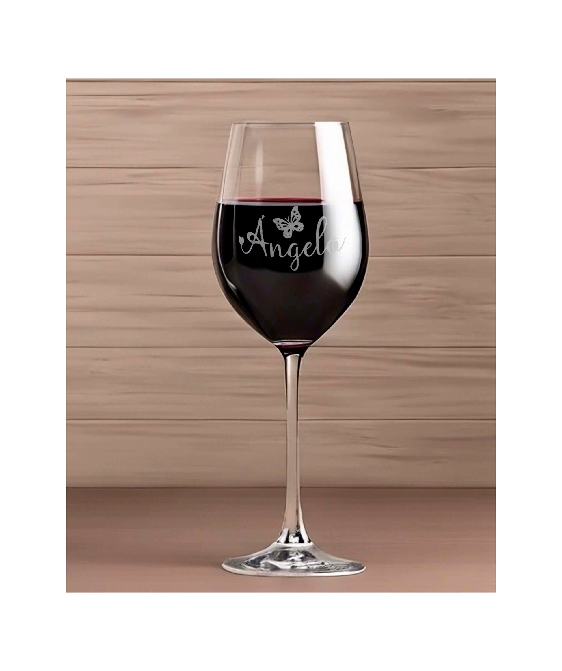 regalo elegante con copa de vino personalizada
