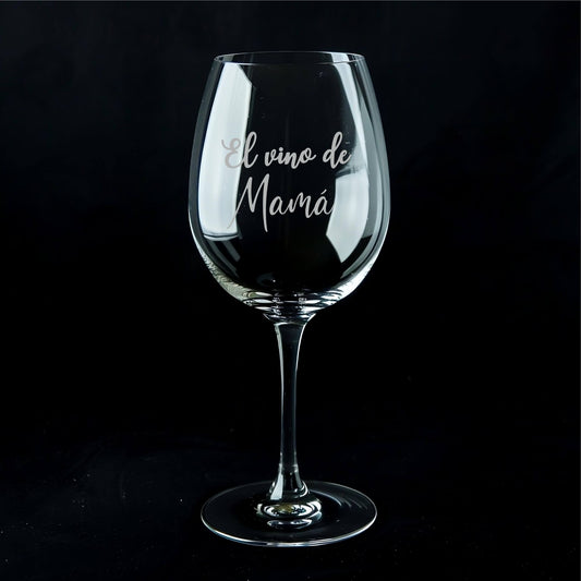 copa de vino personalizada con frase grabado