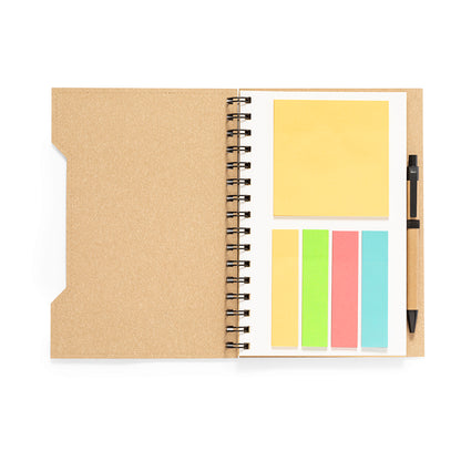 regalo original de libreta con notas y bolígrafo ecológico