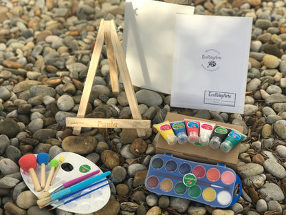 kit de arte personalizado para niños con caballete