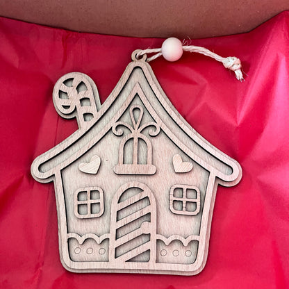 kit casa de jengibre para pintar y armar personalizado