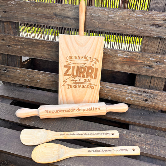 Kit de tablas, rodillo y paletas Cocina Fácil con Zurri y sus Zurriagadas