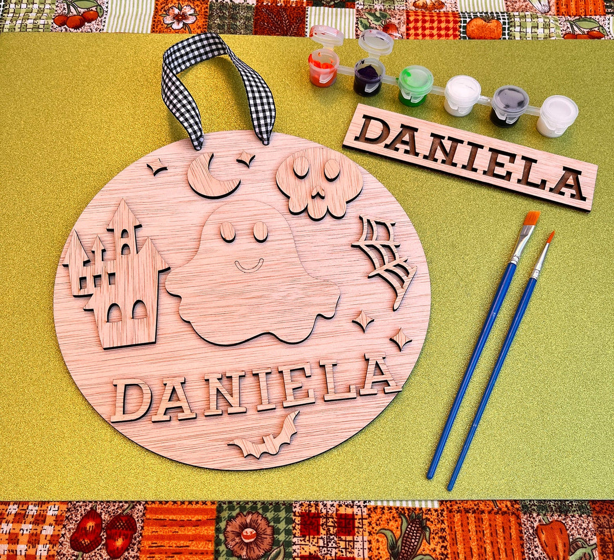 Kit personalizado para Halloween en madera para pintar