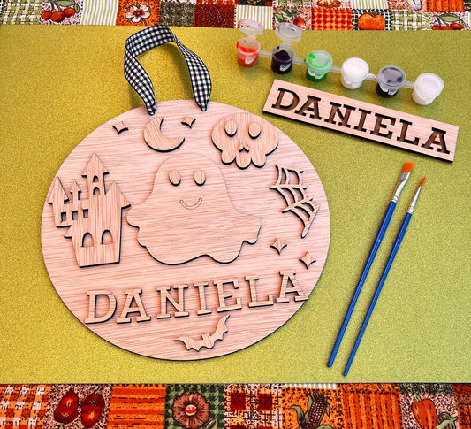 Kit personalizado para Halloween en madera para pintar