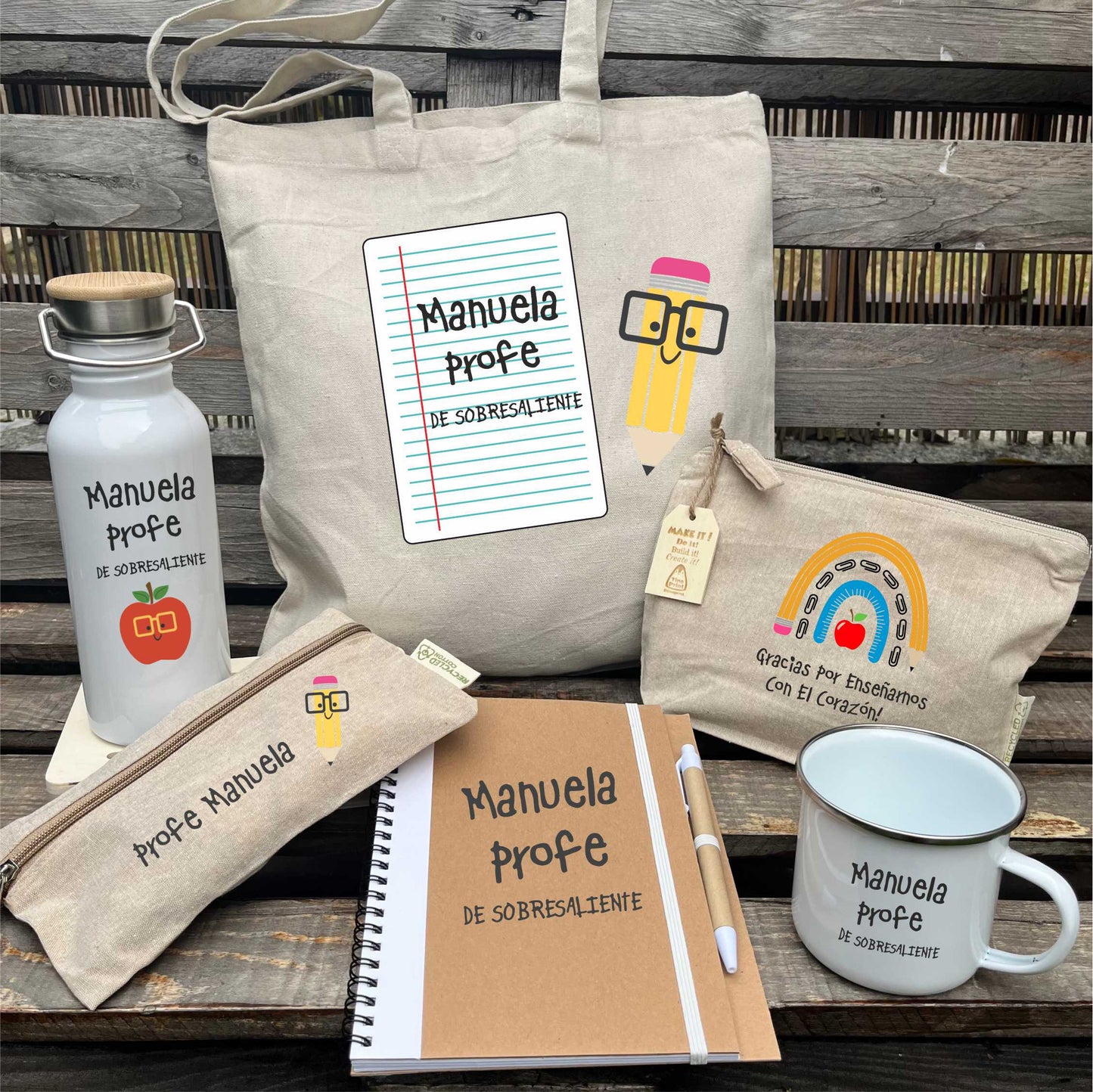 Regalo original para profesores con nombre personalizado