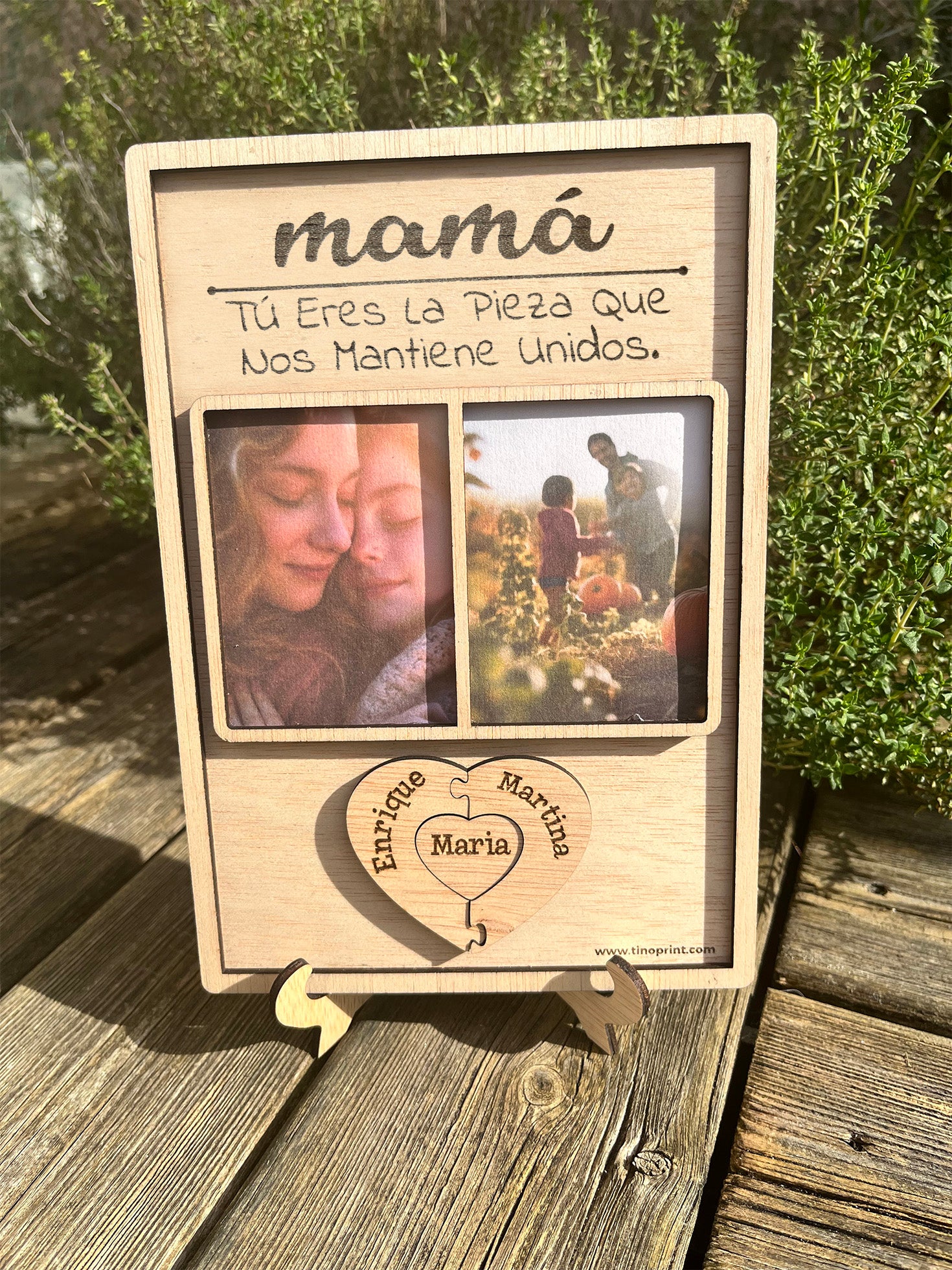 regalo día de la madre letrero madera personalizado con fotos