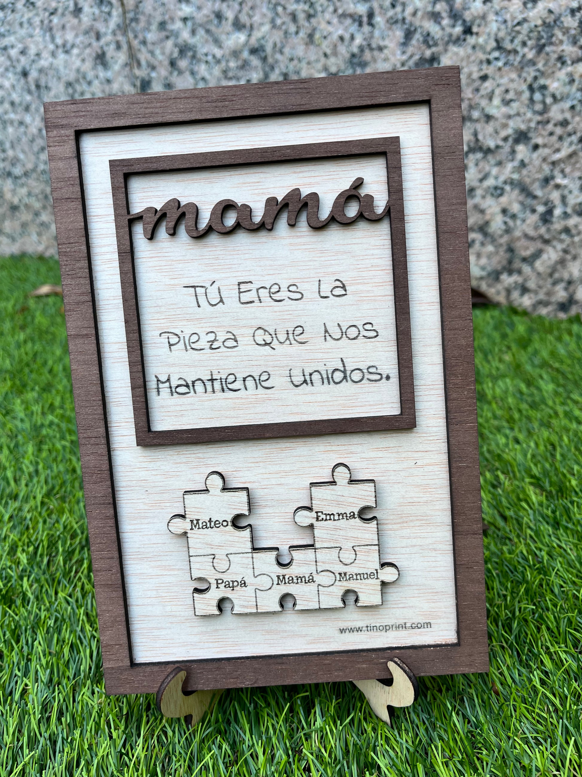 Cartel con soporte para regalo día de las madres tinoprint