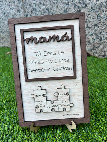 Cartel con soporte para regalo día de las madres tinoprint
