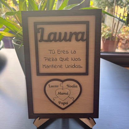 regalo día de la madre letrero madera personalizado