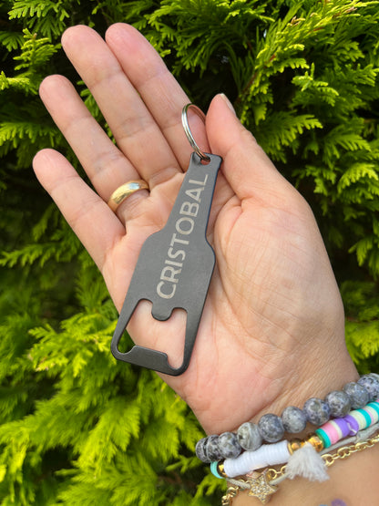 llavero abridor de aluminio personalizado