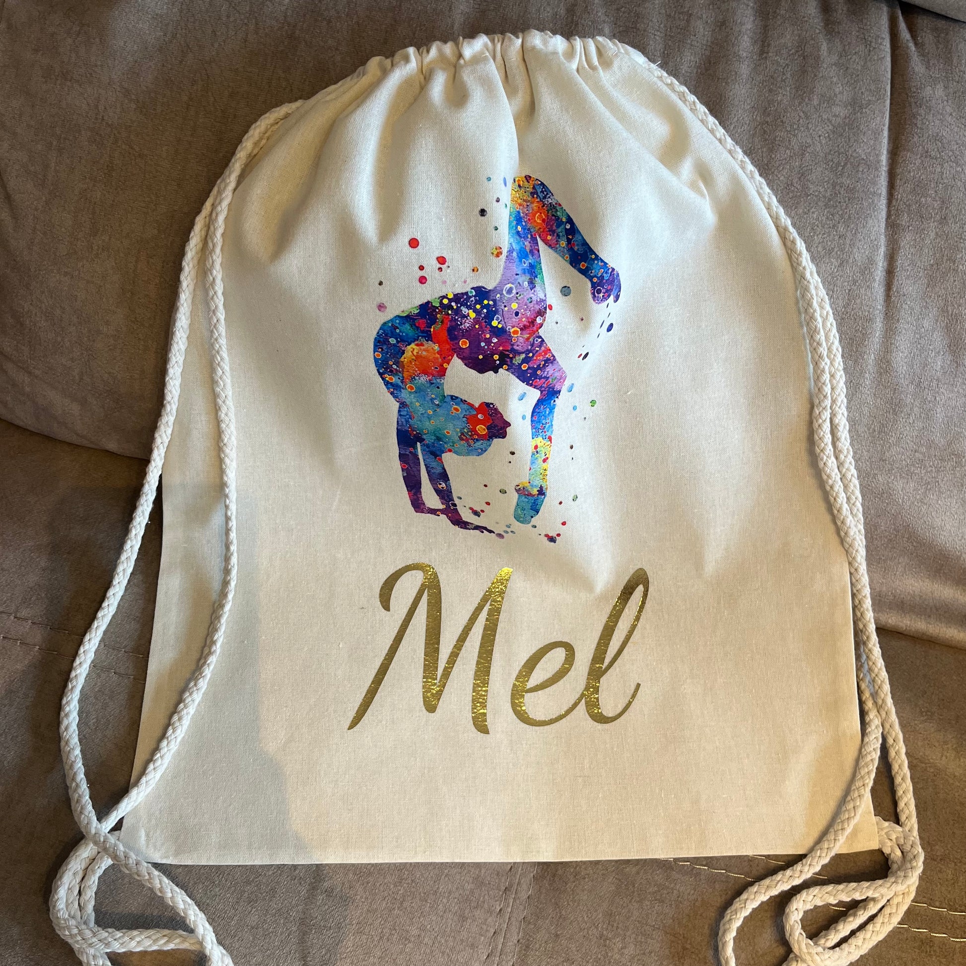 mochila de deporte con cuerdas personalizada