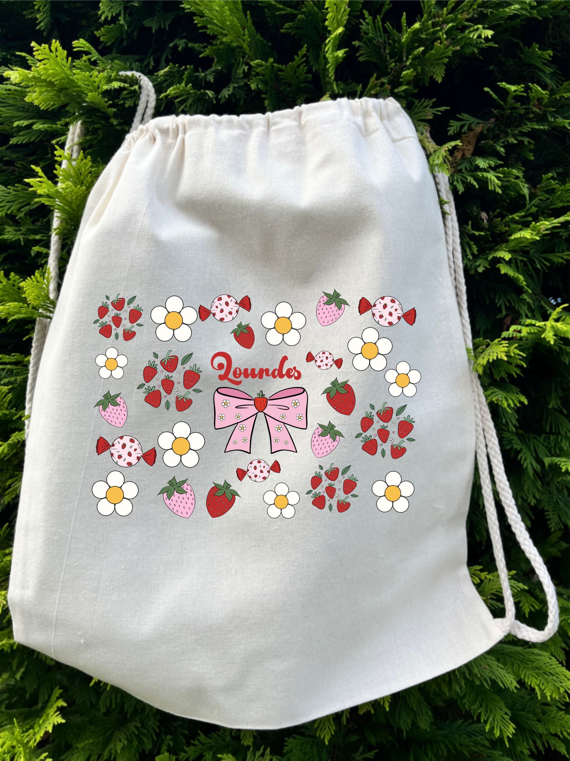 mochila de cuerdas para colegio personalizada