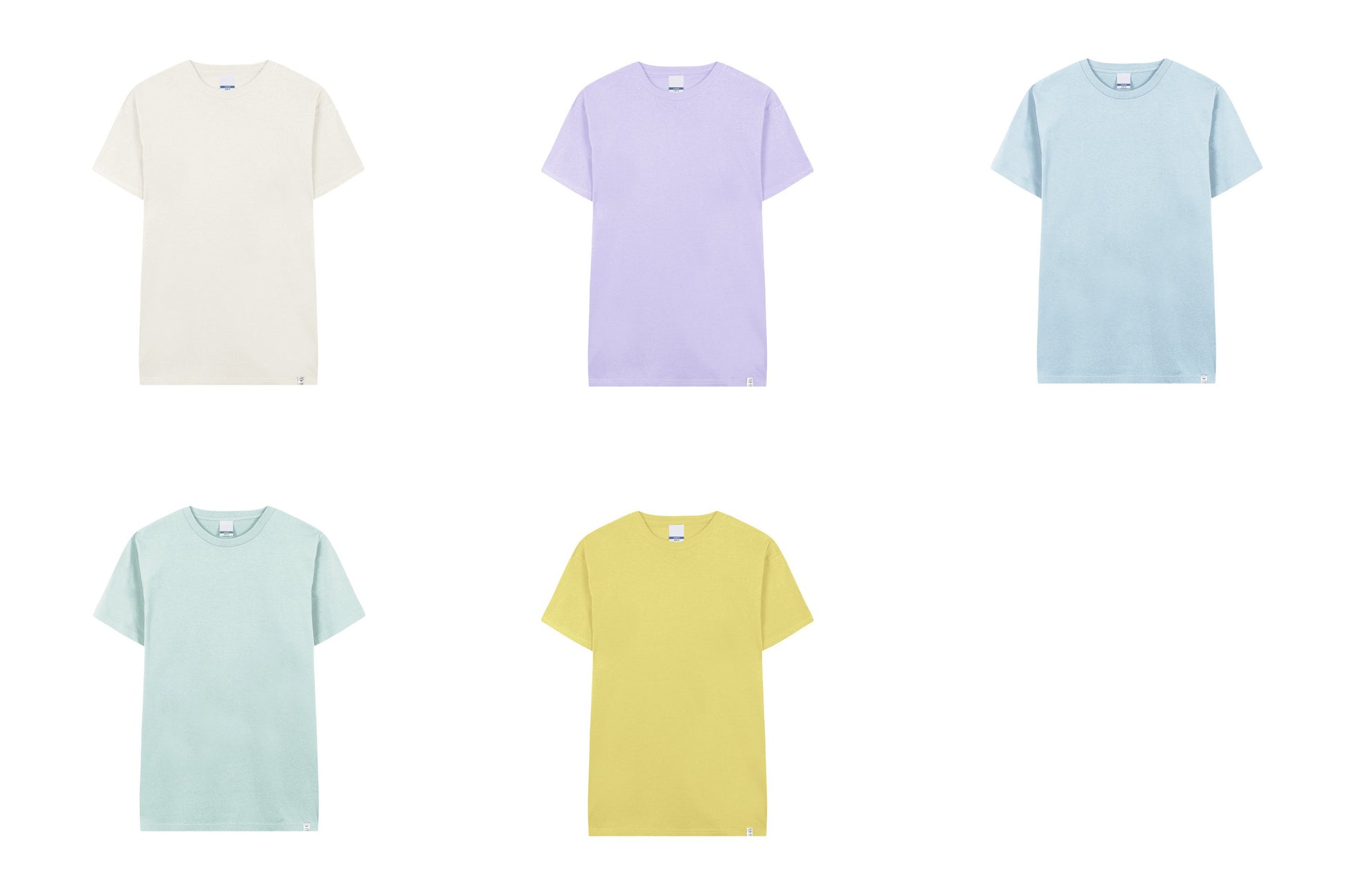 Colores disponibles de camisetas de algodón organico