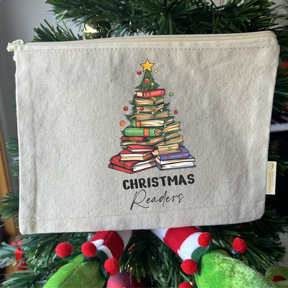 neceser de tela orgánica personalizado para navidad