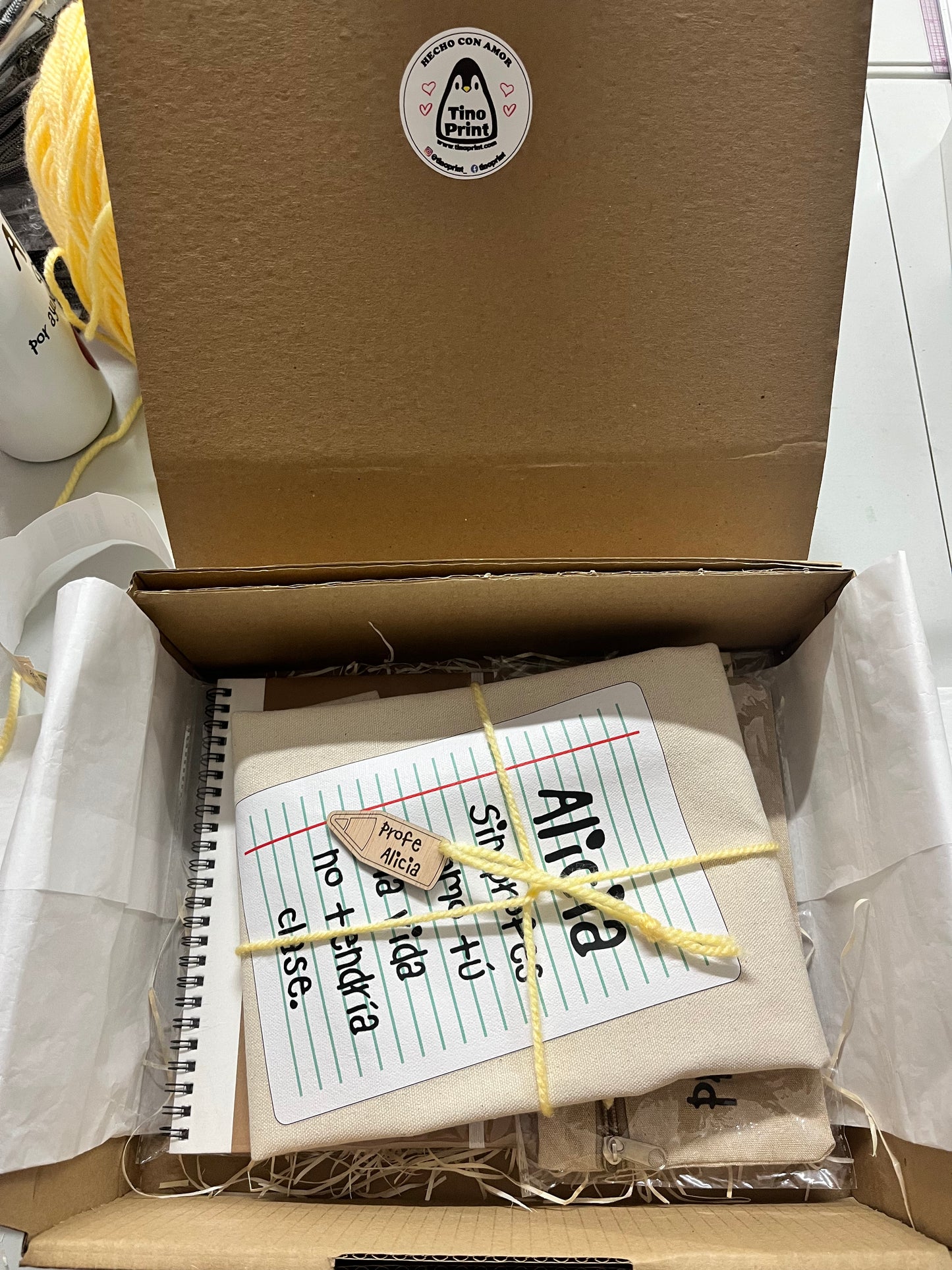Caja kit de regalo personalizado para profesores y maestros