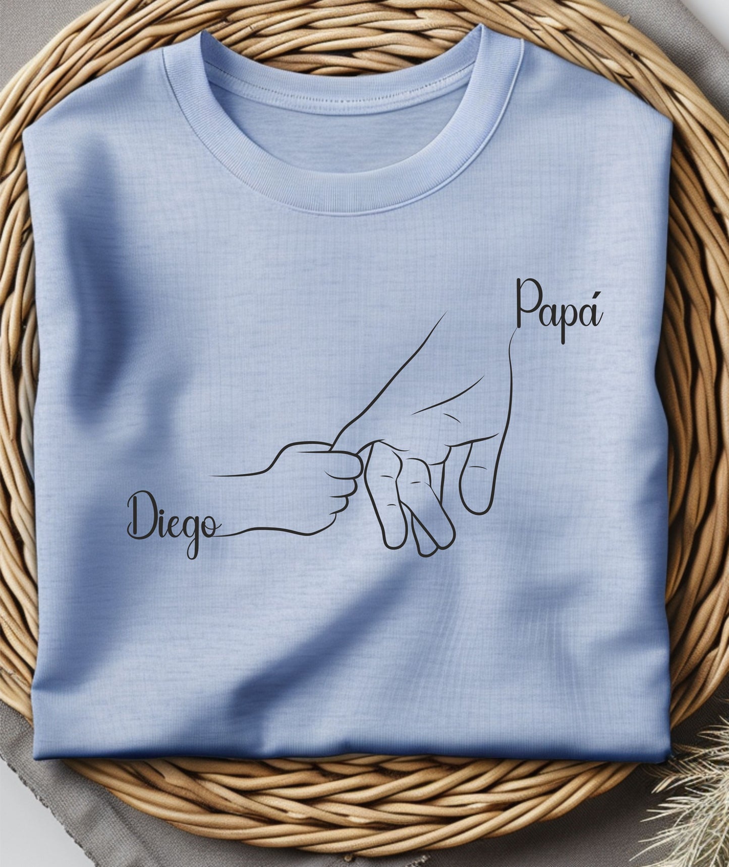 Diseño en camiseta azul para el día del padre