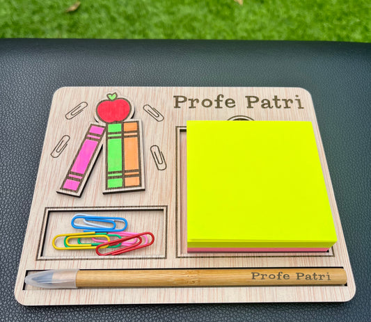 porta notas con lápiz infinito personalizado