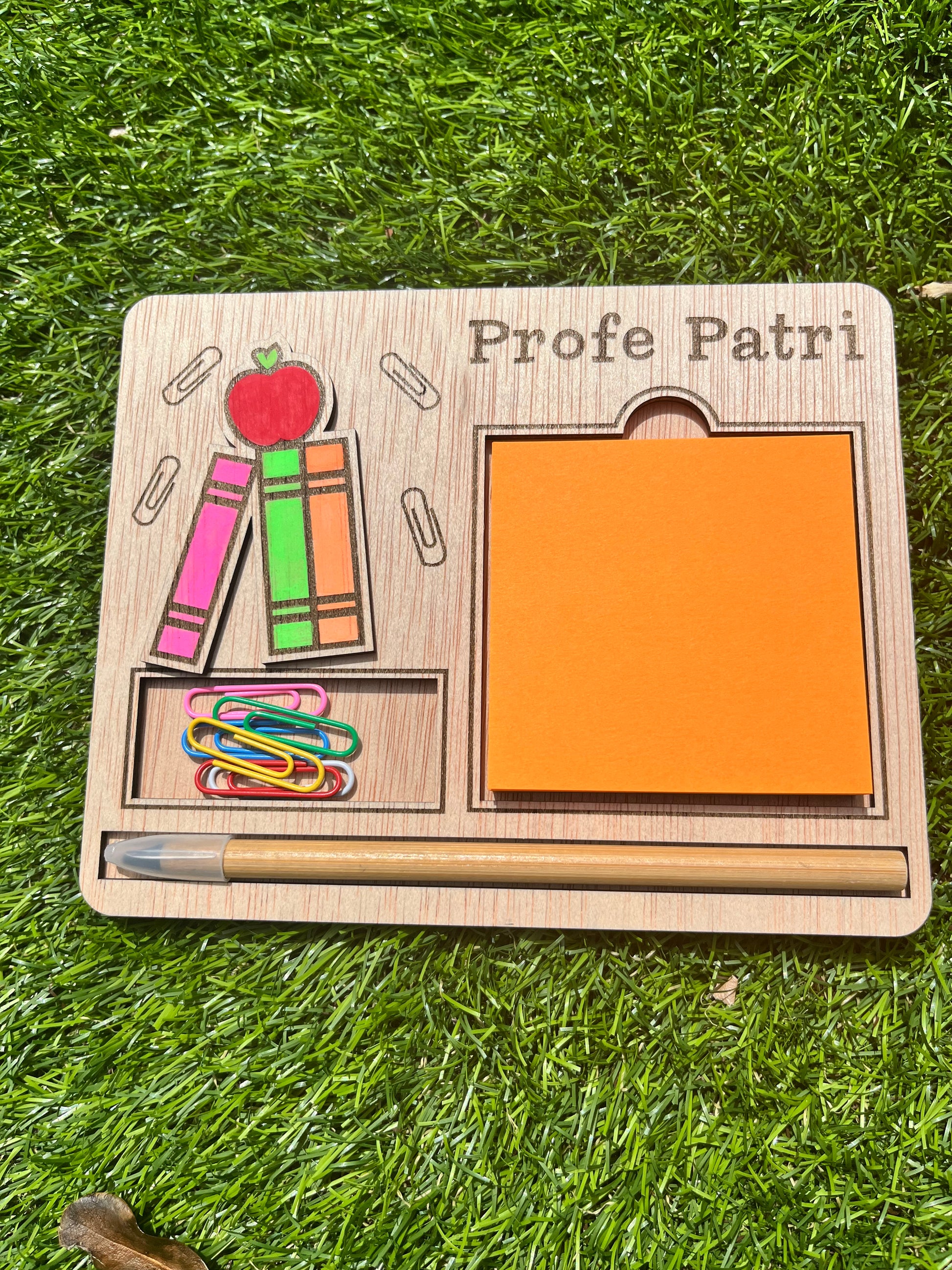 Porta notas para profesores con lápiz infinito personalizado