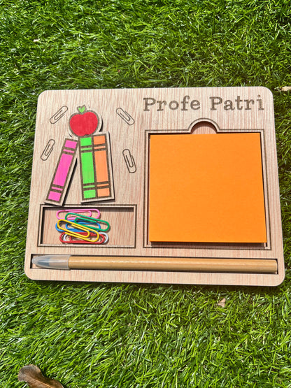 Porta notas para profesores con lápiz infinito personalizado