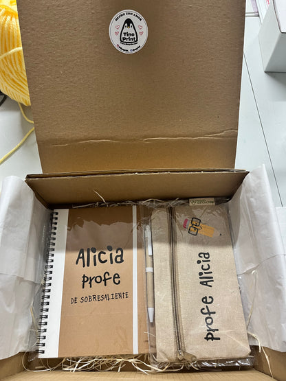 kit de regalo para profesores en su caja para envio