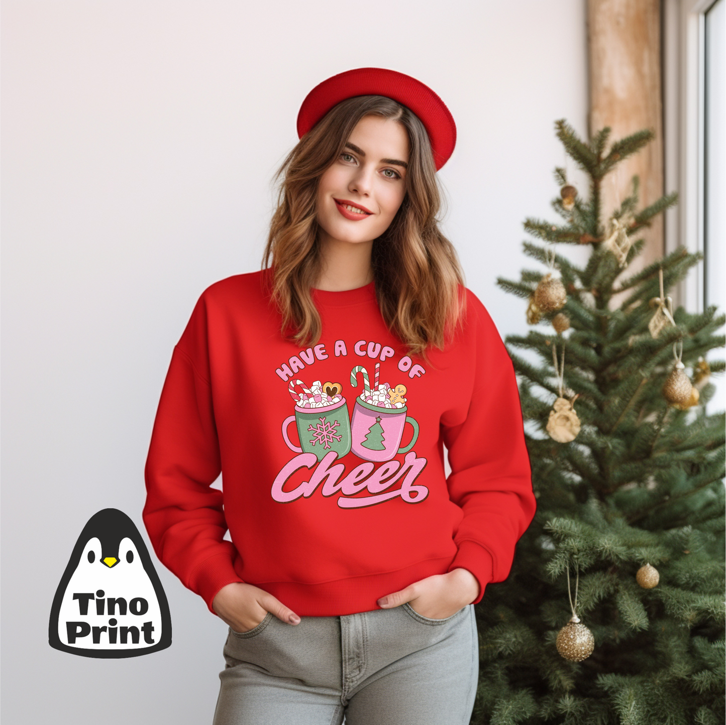 sudadera sin capucha personalizada unisex navidad