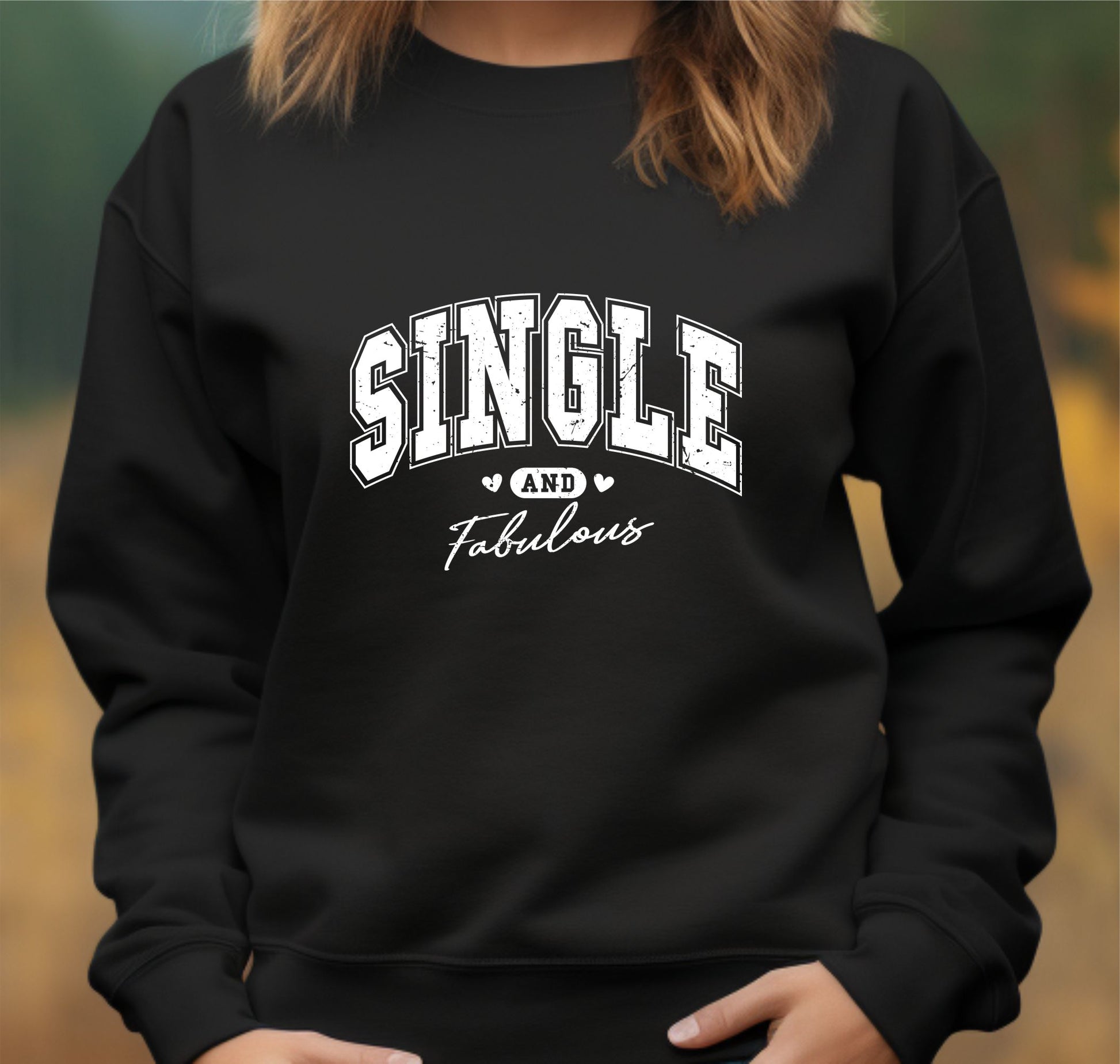 Sudadera negra Single san valentin tinoprint