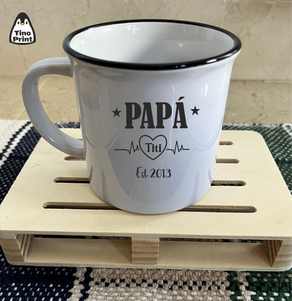 Taza de cerámica estilo vintage con diseño del día del padre