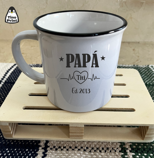 Taza de cerámica estilo vintage con diseño del día del padre