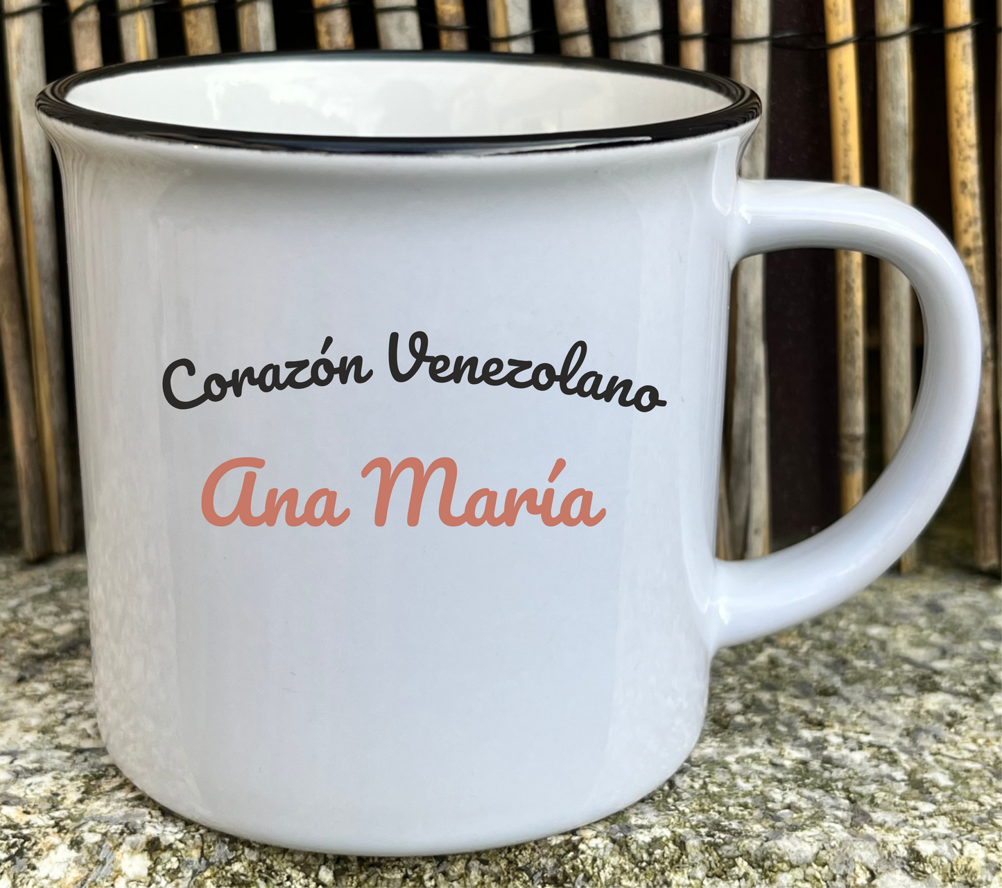 taza de cerámica vintage corazón venezolano