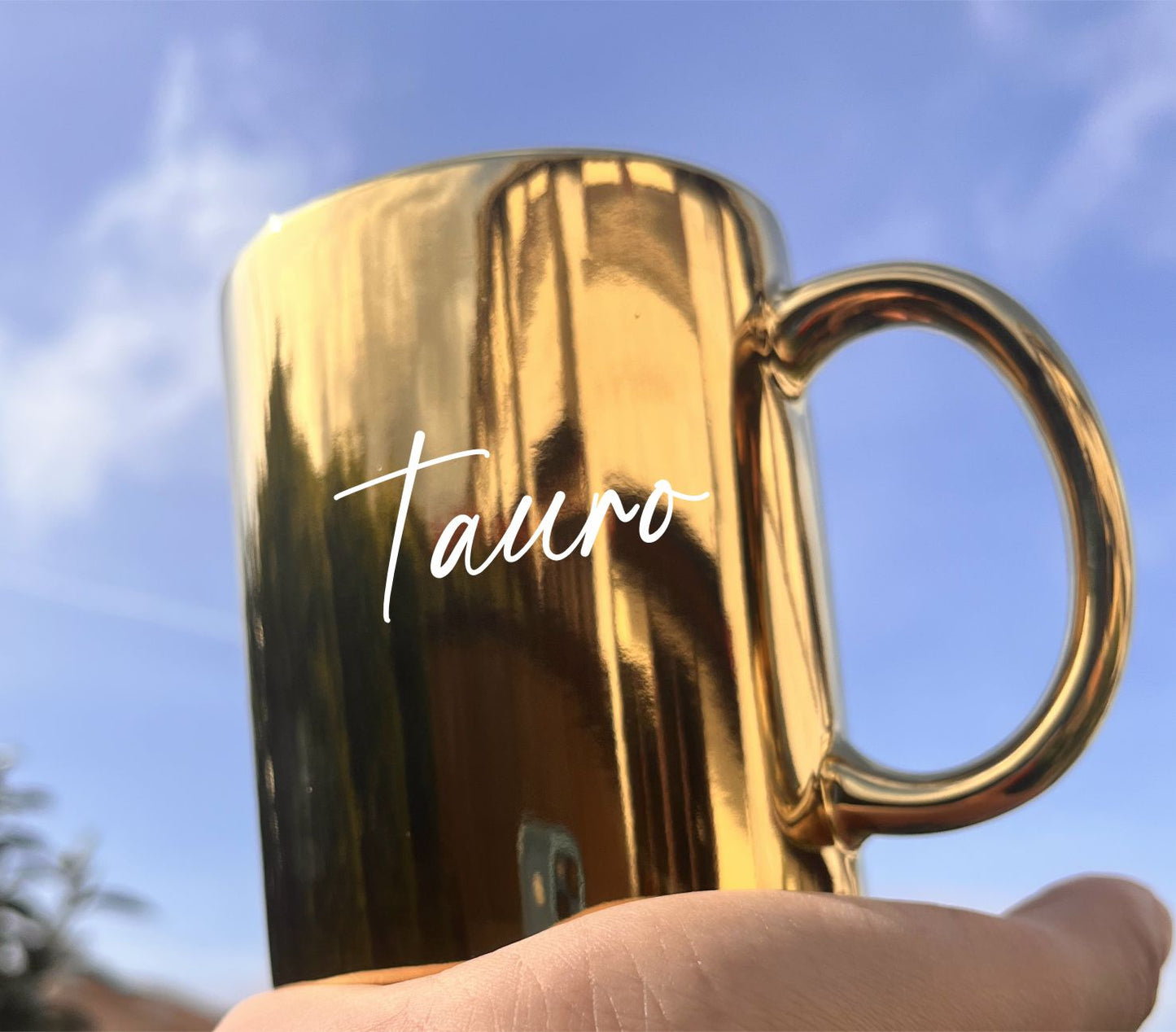taza metalizada personalizada con nombre y diseño