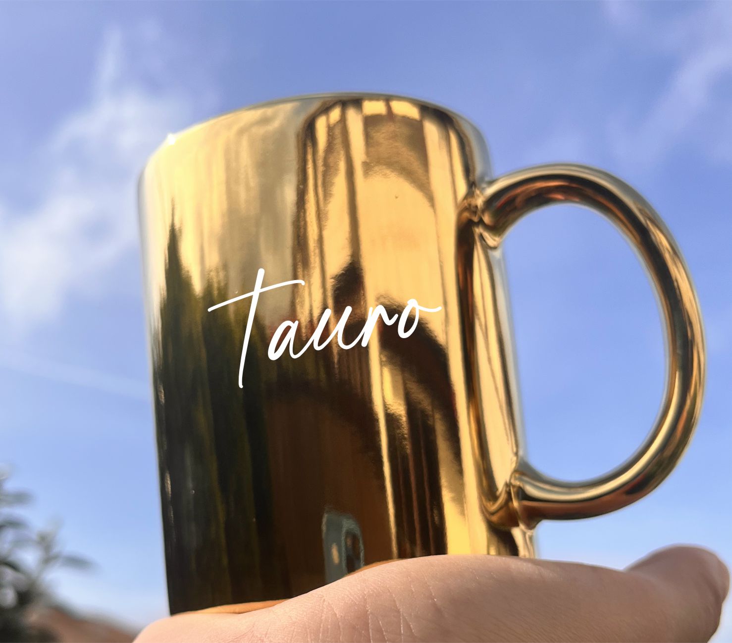 taza metalizada personalizada con nombre y diseño