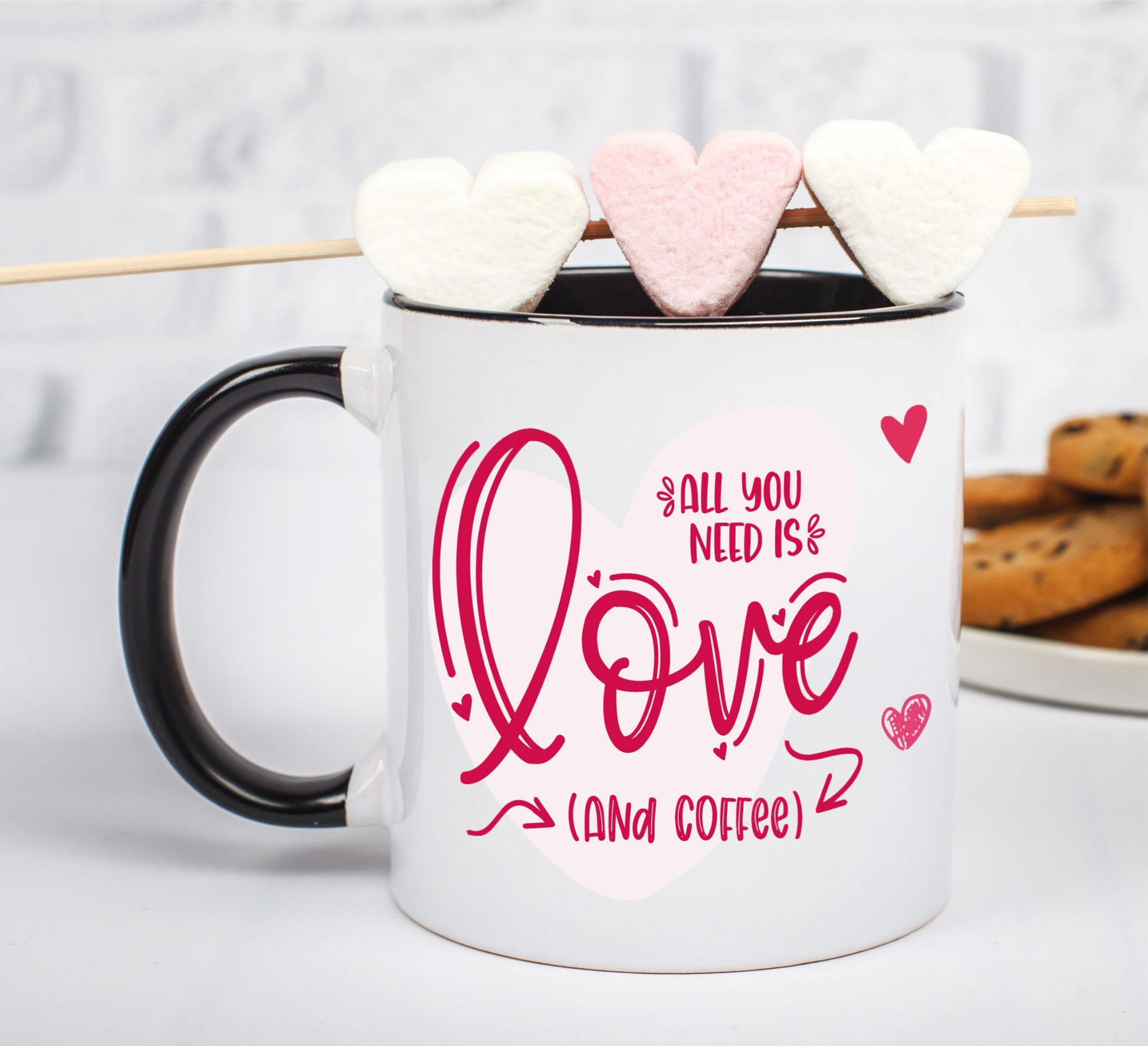 taza de dos colores personalizada para san Valentín