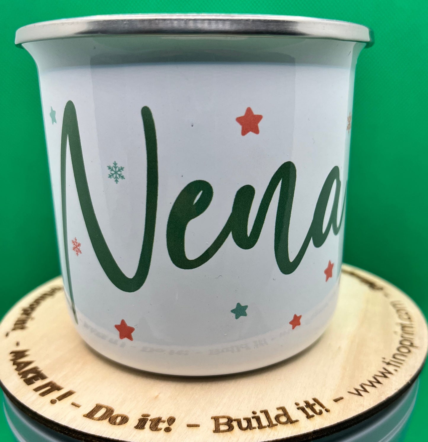 taza metalica vintage personalizada diseño único