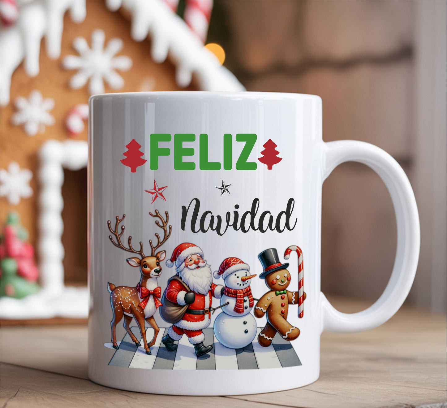 Taza de cerámica para navidad personalizada
