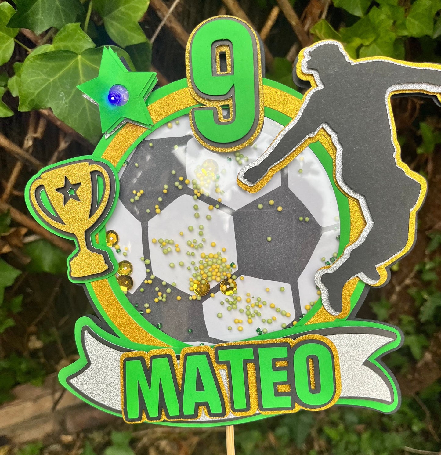 Topper de tarta con luz RGB integrada en el diseño