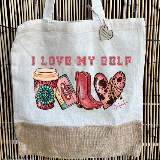 bolsa tote bag ecológica de algodón y yute personalizada
